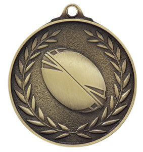 MX813G - Rugby League Wreath – Antique Gold